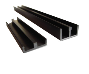 Schuifprofiel 4mm zwart set