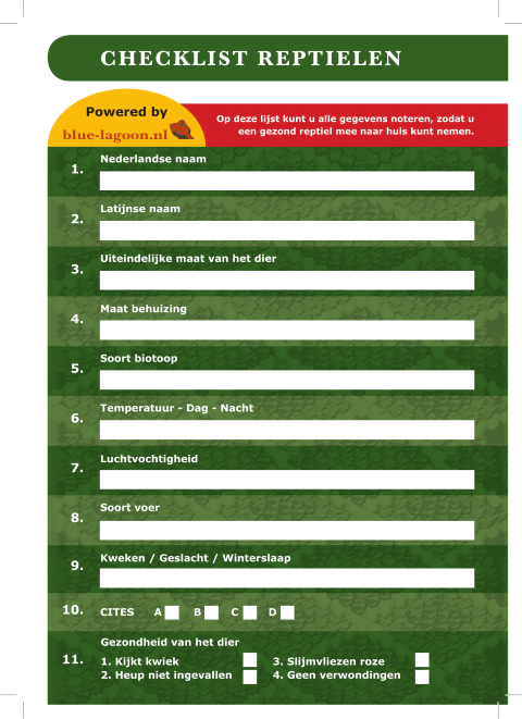 Reptielenchecklist voor al je reptielenbenodigdheden